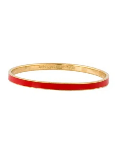 Pre-owned Kate Spade Enamel "take Heart" Bangle Bracelet, 8" In Multicolor