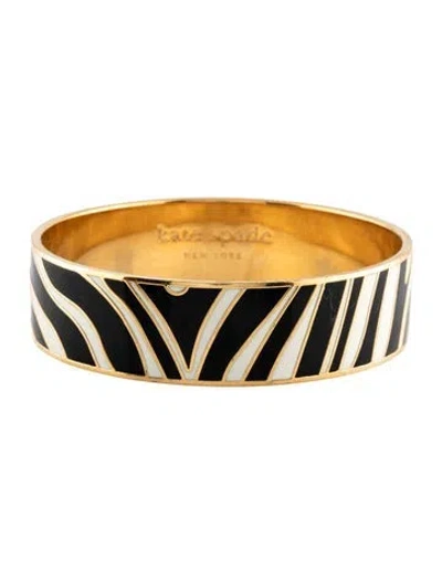 Pre-owned Kate Spade Enamel Zebra Bangle, 8" In Multicolor