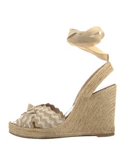 Pre-owned Kate Spade Espadrilles In Neutrals/white