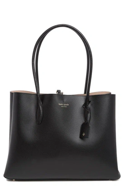 Kate Spade Eva Leather Tote In Black