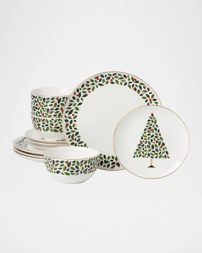 Kate Spade Evergreen 12-piece Dinnerware Set In Ivory