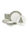 Kate Spade Evergreen 12-piece Dinnerware Set In Green