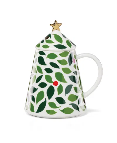 Kate Spade Evergreen Figural Tree Lidded Mug In Multi