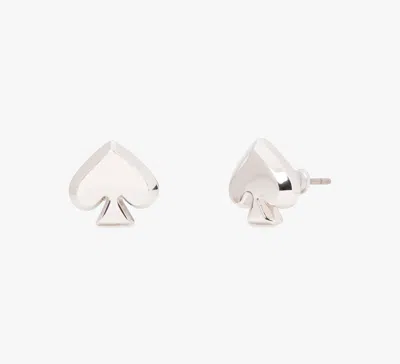 Kate Spade Everyday Spade Metal Studs In Silver
