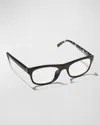 Kate Spade Eviebb Blue Light Blocking Rectangle Propionate Reading Glasses In Black