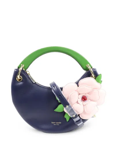 Pre-owned Kate Spade Expo Floral Shoulder Bag In Blue