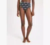 Kate Spade Eyelet High Waist Bikini Bottom In Black