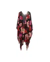 Kate Spade Fall Poppies Ruana In Black