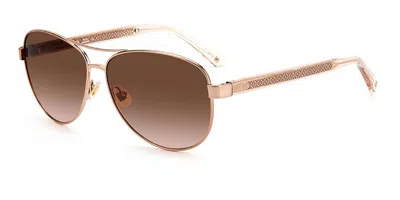 Kate Spade Fara/s Au2/m2 Occhiali Da Sole Oro Per Donna In Brown