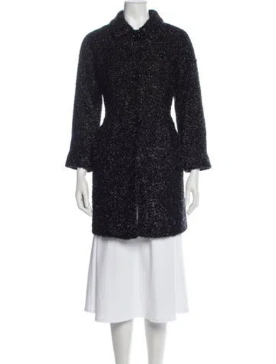 Pre-owned Kate Spade Faux Fur Coat In Blue
