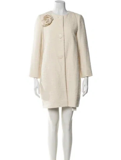 Pre-owned Kate Spade Faux Fur Coat In Neutral