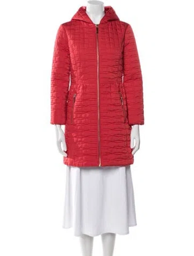 Pre-owned Kate Spade Faux Fur Coat In Orange