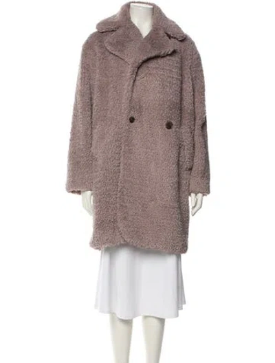 Pre-owned Kate Spade Faux Fur Coat In Pink