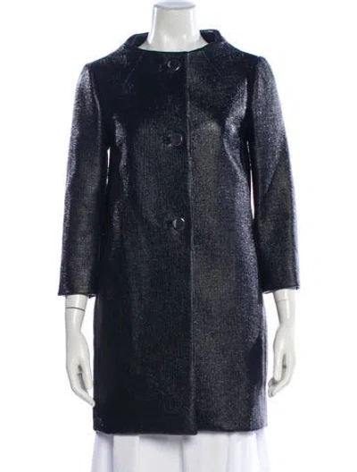 Pre-owned Kate Spade Faux Fur Coat W/ Tags In Blue