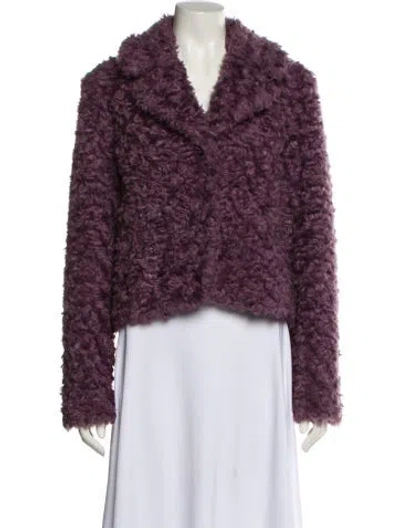 Pre-owned Kate Spade Faux Fur Faux Fur Jacket W/ Tags In Purple