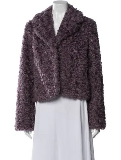 Pre-owned Kate Spade Faux Fur Faux Fur Jacket W/ Tags In Purple