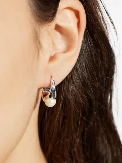 Kate Spade Faux-pearl Drop Earrings In Metallic