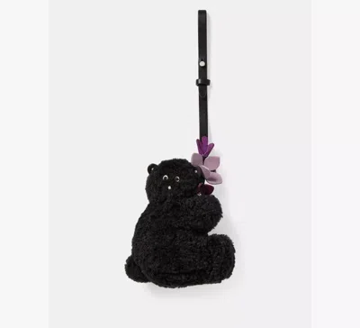 Kate Spade Faux Shearling Penelope Bear Bag Charm In Black