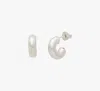 Kate Spade Fine Meant To Be Huggies In Silver
