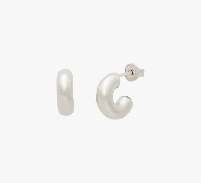 Kate Spade Fine Meant To Be Huggies In Silver