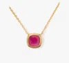 Kate Spade Fine Time To Shine Gem Pendant In Ruby/gold