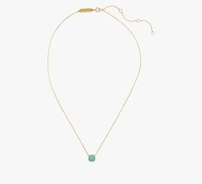 Kate Spade Fine Time To Shine Gem Pendant In Turquoise