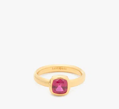 Kate Spade Fine Time To Shine Gem Ring In Ruby/gold