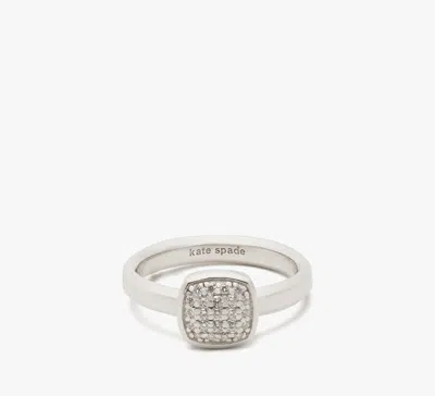 Kate Spade Fine Time To Shine Pavé Diamond Ring In Silver