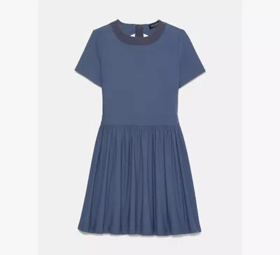 Kate Spade Flared Mini Dress In Blue