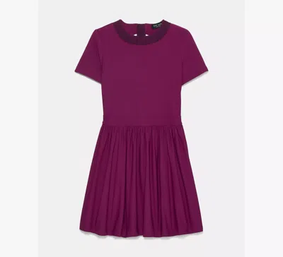 Kate Spade Flared Mini Dress In Purple
