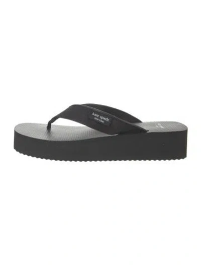 Pre-owned Kate Spade Flip Flops W/ Tags In Black