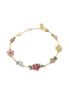 Kate Spade Floral-charm Bracelet In Gold