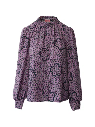 Pre-owned Kate Spade Floral-print Blouse In Pink