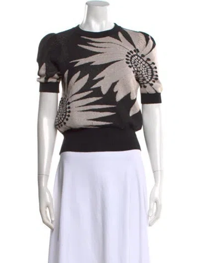 Pre-owned Kate Spade Floral Print Crew Neck Sweater In Multi
