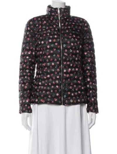 Pre-owned Kate Spade Floral Print Down Jacket In Multi