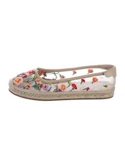 Pre-owned Kate Spade Floral Print Espadrilles In Multi