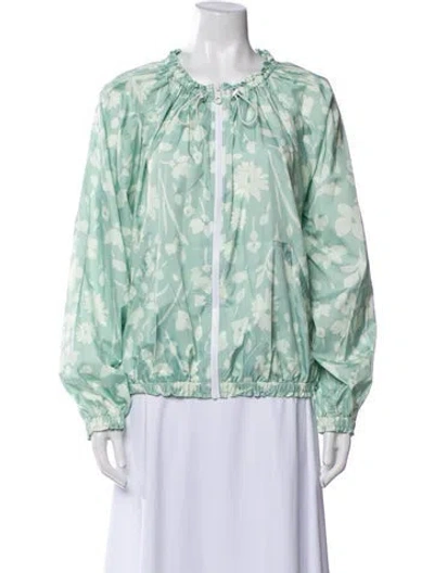 Pre-owned Kate Spade Floral Print Evening Jacket W/ Tags In Blue