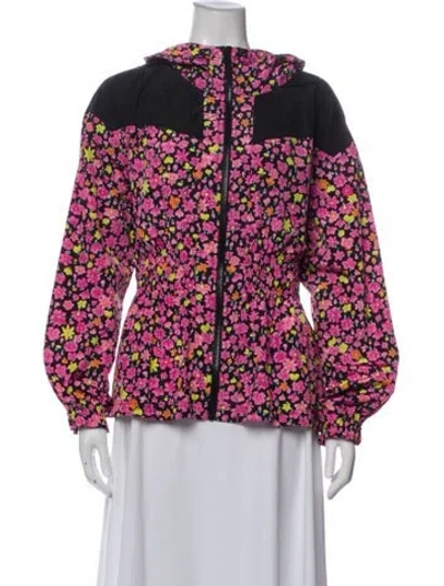 Pre-owned Kate Spade Floral Print Jacket In Pink
