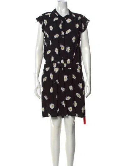 Pre-owned Kate Spade Floral Print Jumpsuit In Black