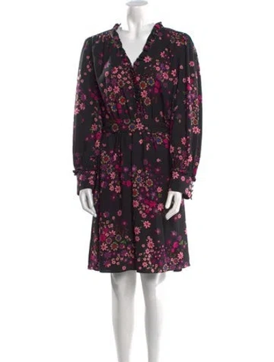 Pre-owned Kate Spade Floral Print Knee-length Dress In Multi