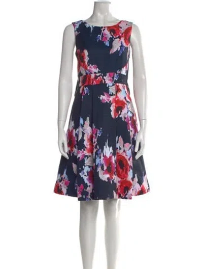 Pre-owned Kate Spade Floral Print Knee-length Dress In Multi