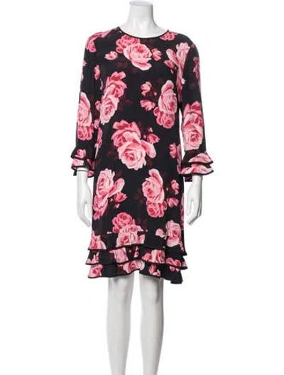 Pre-owned Kate Spade Floral Print Knee-length Dress In Multi