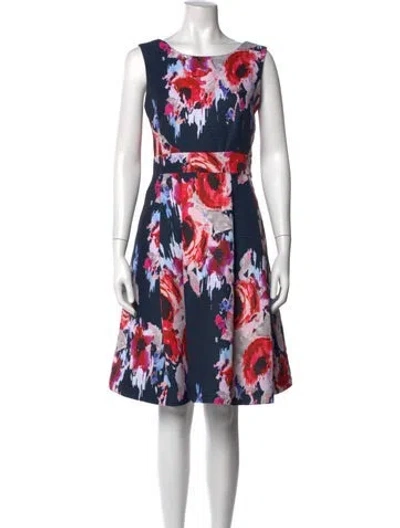 Pre-owned Kate Spade Floral Print Knee-length Dress In Multi