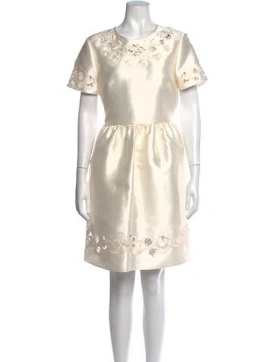 Pre-owned Kate Spade Floral Print Knee-length Dress In Neutral