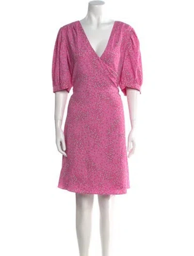 Pre-owned Kate Spade Floral Print Knee-length Dress W/ Tags In Pink