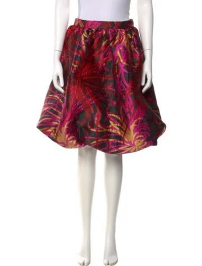Pre-owned Kate Spade Floral Print Knee-length Skirt In Pink