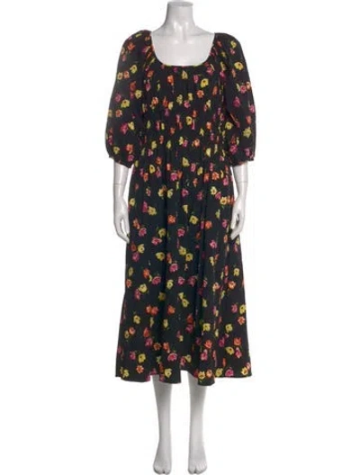Pre-owned Kate Spade Floral Print Long Dress In Multi