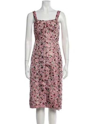 Pre-owned Kate Spade Floral Print Midi Length Dress
