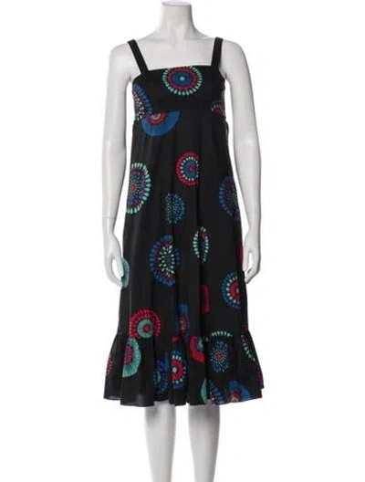 Pre-owned Kate Spade Floral Print Midi Length Dress In Multi