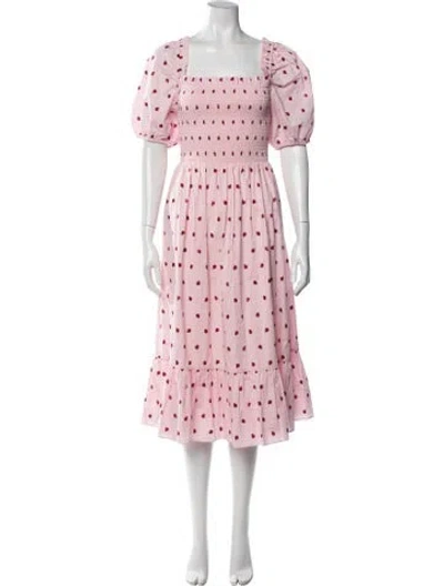 Pre-owned Kate Spade Floral Print Midi Length Dress In Multi